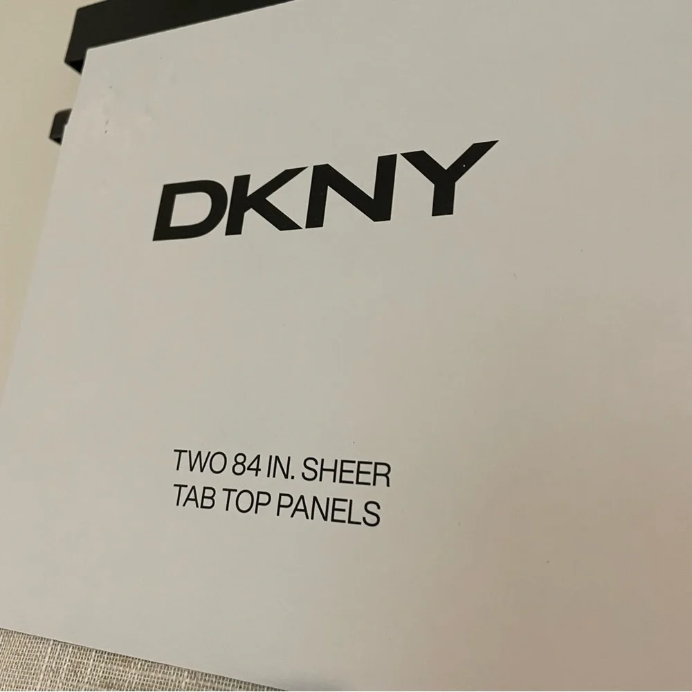 NWT DKNY Classic Linen with Jute Tab Curtains 84 inch length 50 inch width